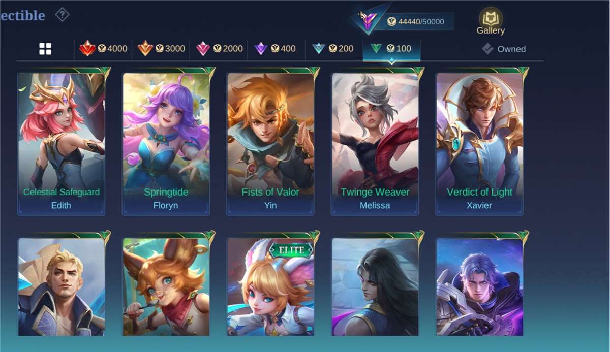 Game account sale Mobile Legends